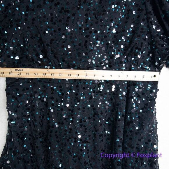 New! City Chic Scattered Glow Dress‎ - emerald, size M/18 - Picture 8 of 16